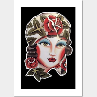 Lady Rosie Tattoo Design Posters and Art